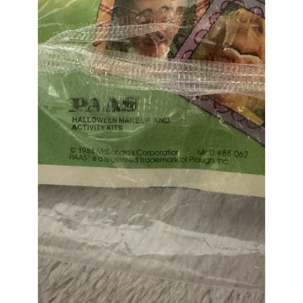 1987 McDonalds Paas Zoo-Face Masks Halloween Makeup‎ Activity Lot of 3